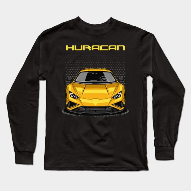 Huracan LP610-4 (Super Yellow) Long Sleeve T-Shirt by Jiooji Project